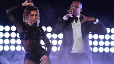 Beyonce y Jay-Z durante su presentación en los Grammy 2014.